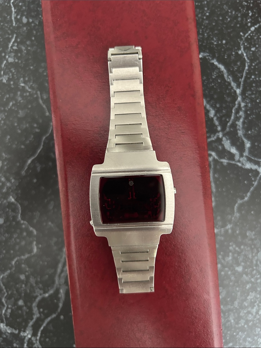 Vintage Silver Digital LED Bracelet Watch - Stainless Steel